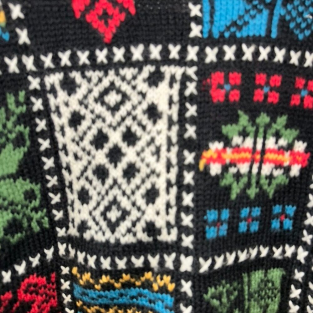 Gap Vintage Spectacular Wool Patchwork Snowflakes… - image 8